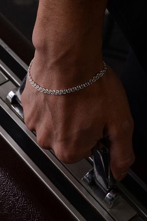 دستبند نقره سبز مردانه 925 عیار Ricco Jewellery - کد 896081999