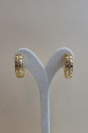 گوشواره استیل (فولاد) زرد زنانه استیل ضد زنگ ayışığı - کد 896079821