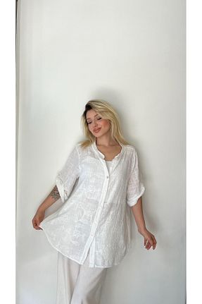 پیراهن سفید زنانه رگولار LADY RIVSD - کد 896082440