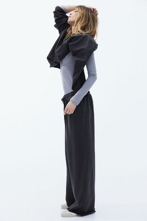 ساق شلواری طوسی زنانه پنبه ای H&M - کد 897413756