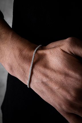 دستبند نقره سفید مردانه 925 عیار Ricco Jewellery - کد 896078729
