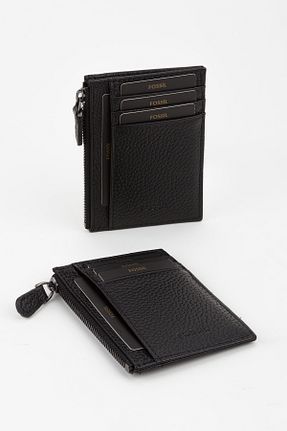 کیف پورتفوی و کلاچ مشکی زنانه چرم خالص Fossil - کد 896090045