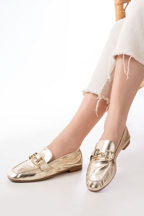 بابت طلائی زنانه چرم مصنوعی Mida Shoes - کد 896083905