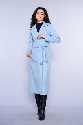 پالتو پشمی آبی زنانه رگولار comstar - کد 467812677