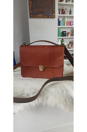 کیف دستی قهوه ای زنانه سایز متوسط MATRUŞKA DERİ SANAT TASARIM - کد 896089890