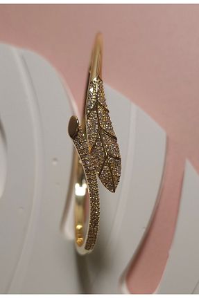 دستبند استیل (فولاد) زرد زنانه کروم Ivory Pearl - کد 896088193