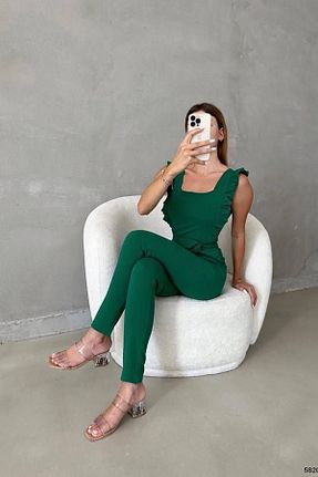 سرهمی سبز زنانه بدون آستین Deafox - کد 825527112