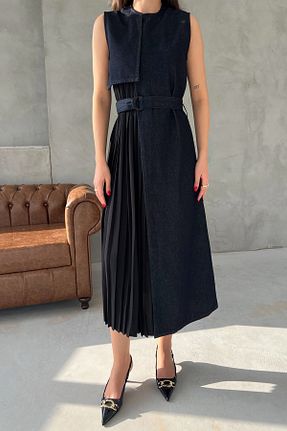 لباس سرمه ای زنانه بافتنی Seda Yalçın Atelier - کد 896096981