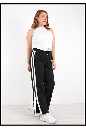 شلوار مشکی زنانه مخلوط ویسکون EXİTLİNE - کد 891763592