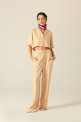 بلوز بژ زنانه ساده Rue - کد 777649899