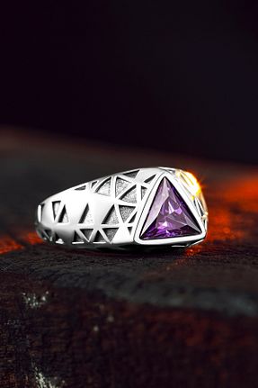 انگشتر نقره بنفش مردانه 925 عیار Ring Of The King - کد 896153629