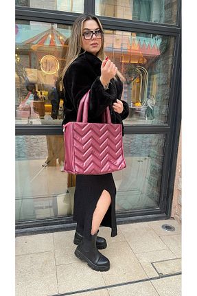 کیف دوشی زرشکی زنانه چرم مصنوعی MODA - کد 896153750