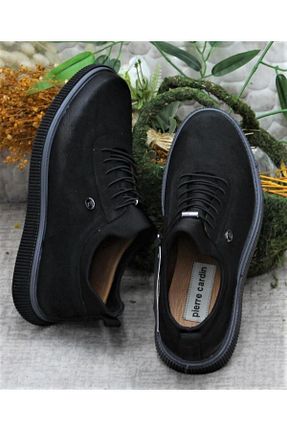 کفش کژوال مشکی مردانه چرم خالص Pierre Cardin - کد 849321774