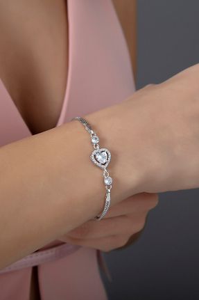 دستبند نقره سفید زنانه 925 عیار SARIASLAN - کد 896150519