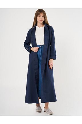 مانتو بلند حجاب سرمه ای زنانه Kayra - کد 896217229