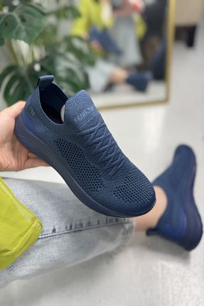 کفش اسنیکر سرمه ای زنانه بدون بند Nstil - کد 749472744