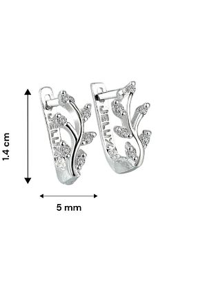 گوشواره نقره سفید زنانه 925 عیار jelux silver - کد 65741278