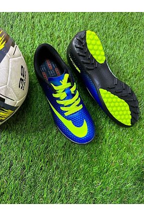 کفش فوتبال چمن مصنوعی آبی بچه گانه پلاستیک RUNSTEP - کد 184864369