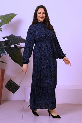 لباس حجاب آبی زنانه سایز بزرگ Ferace - کد 733891214