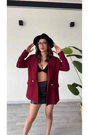 کت زرشکی زنانه اورسایز modadagiyim - کد 896245749