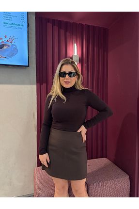 دامن قهوه ای زنانه ALLWIN - کد 896246118