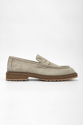 کفش لوفر بژ مردانه چرم خالص Valmenti - کد 792806185