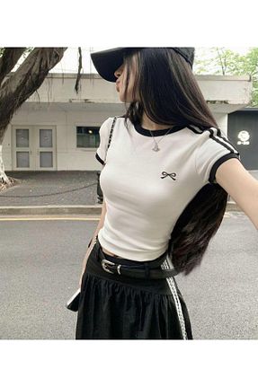 بلوز سفید زنانه طرح دار Touz Moda - کد 896252188