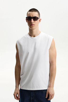 تیشرت سفید مردانه Relaxed Bershka - کد 896255367