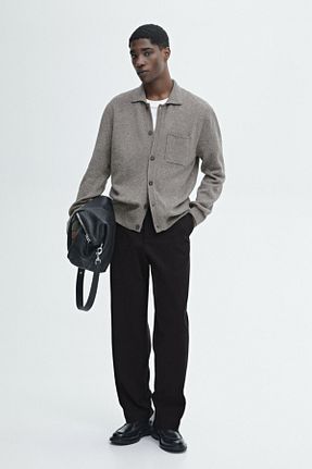 رویه طوسی مردانه پلی آمید Massimo Dutti - کد 888610759