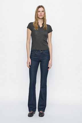 شلوار آبی زنانه پنبه ای Massimo Dutti - کد 893577929