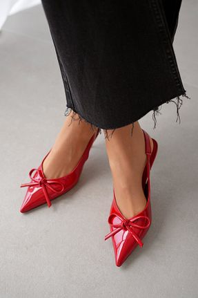 کفش مجلسی قرمز زنانه چرم مصنوعی selinshoes - کد 897463558