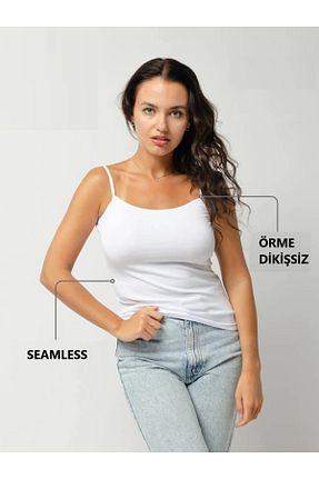 بلوز سفید زنانه ساده MİSTİRİK - کد 896265205