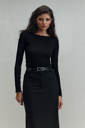 بلوز مشکی زنانه ساده Suud Collection - کد 859067797