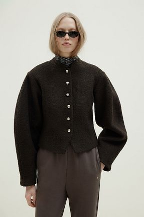 کت قهوه ای زنانه رگولار Suud Collection - کد 896280055