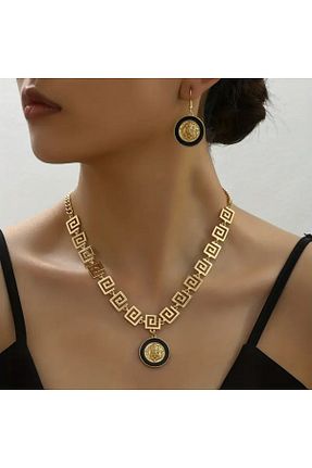 گردنبند جواهر زرد زنانه استیل ضد زنگ Store - کد 882773149