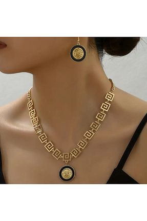 گردنبند جواهر زرد زنانه استیل ضد زنگ Store - کد 882773149