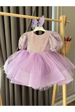 لباس بنفش بچه گانه بافتنی Baby - کد 897485953