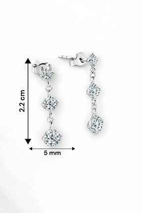 گوشواره نقره زنانه 925 عیار jelux silver - کد 789236587