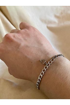 دستبند استیل (فولاد) متالیک زنانه استیل (فولاد) bijoux uniques - کد 896290818