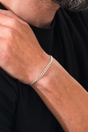 دستبند نقره مردانه 925 عیار Tmt Silver - کد 896311413