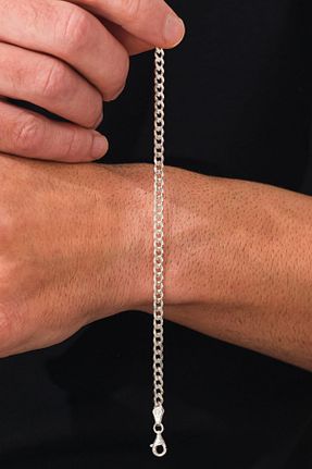 دستبند نقره مردانه 925 عیار Tmt Silver - کد 896311413