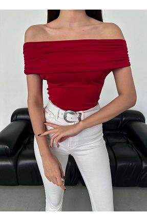 بلوز قرمز زنانه ساده Erl - کد 839280409