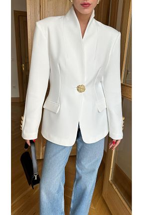 کت سفید زنانه Blazer Askı Nişantaşı - کد 895731037