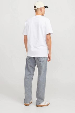 شلوار جین طوسی مردانه پاچه لوله تفنگی Jack & Jones - کد 896317373