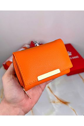 کیف پول نارنجی زنانه ابعاد کوچک patideri - کد 896326753