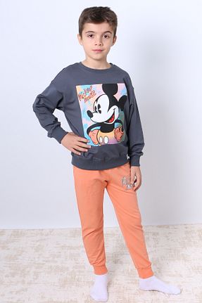 ست کرمکن اسپرت نارنجی بچه گانه پنبه ای HÇM - کد 897952813