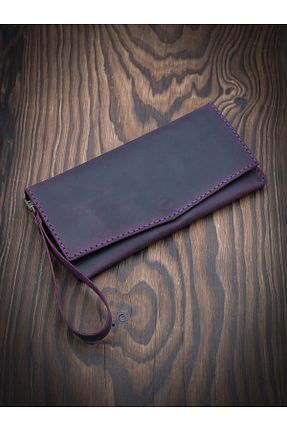 کیف پول بنفش زنانه ابعاد بزرگ MY Leather - کد 732370210