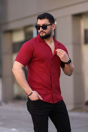 پیراهن زرشکی مردانه رگولار Know - کد 896047971