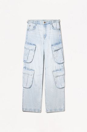 شلوار جین آبی زنانه رگولار Bershka - کد 896346031