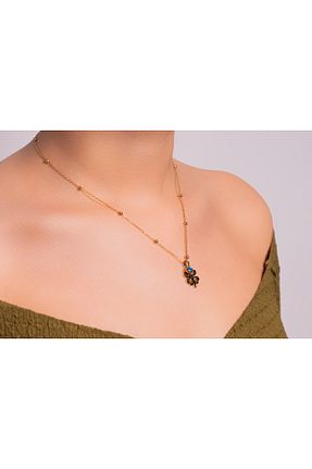 گردنبند استیل ( فولاد ) طلائی زنانه استیل (فولاد) BİG SHİNE JEWELLERY - کد 896345585